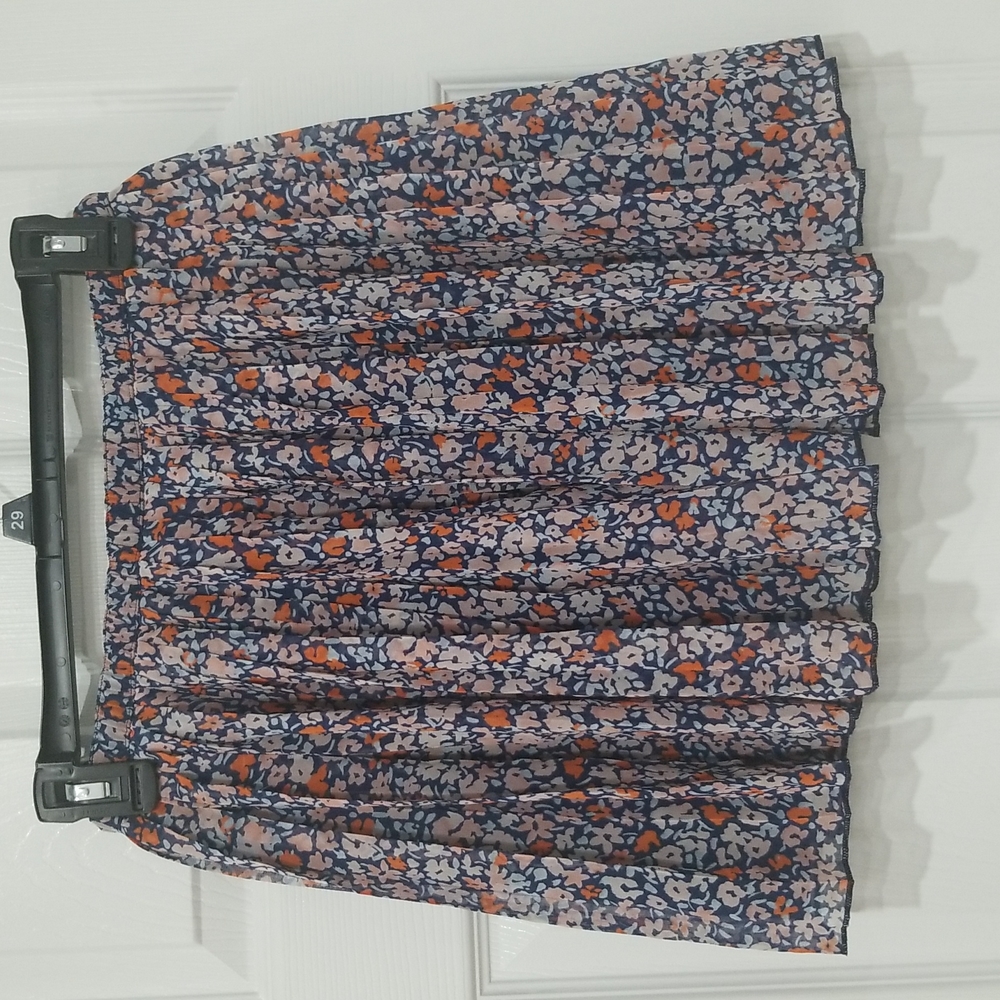 BCBGeneration Floral Print Pleated Multicolor Skirt